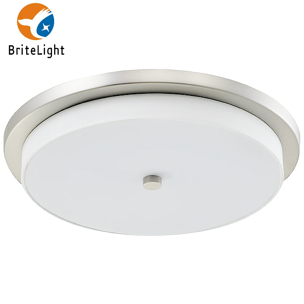 10 inch White Fabric Shade Round Surface Mounted Home  Office Modern Ceiling Light