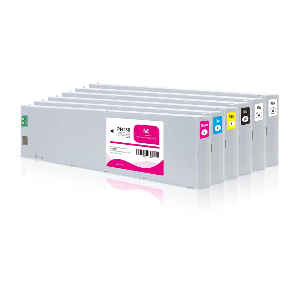 DTF Ink Compatible Ink Cartridge With One Time Use Chip PHT50 Cartridge For Mimaki TxF300-1600 TxF300-75 TxF150-75 DTF Printer