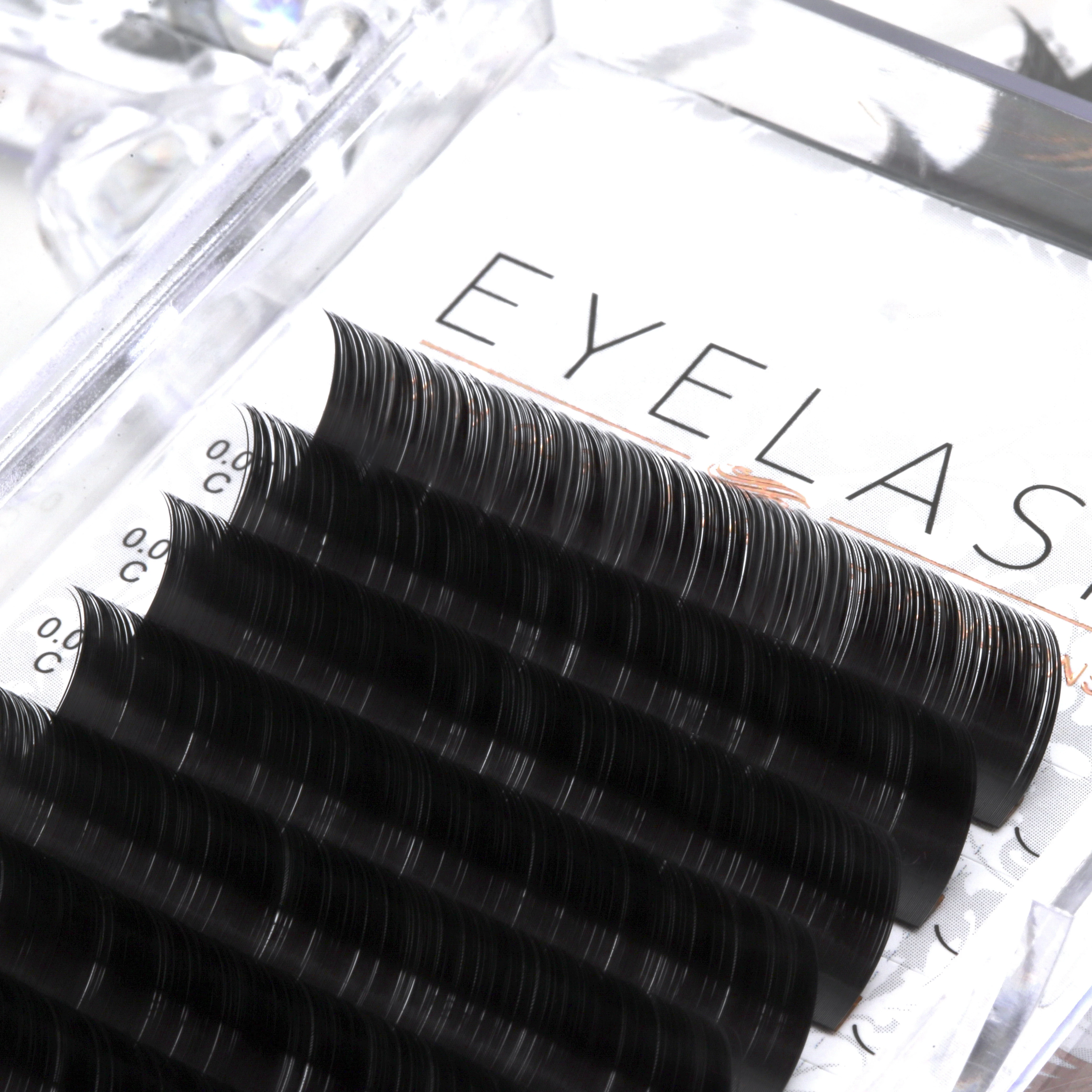 Hot Selling Cashmere Lash Mink Individual Eyelash Extension Mega Volume Black Dark lash Trays