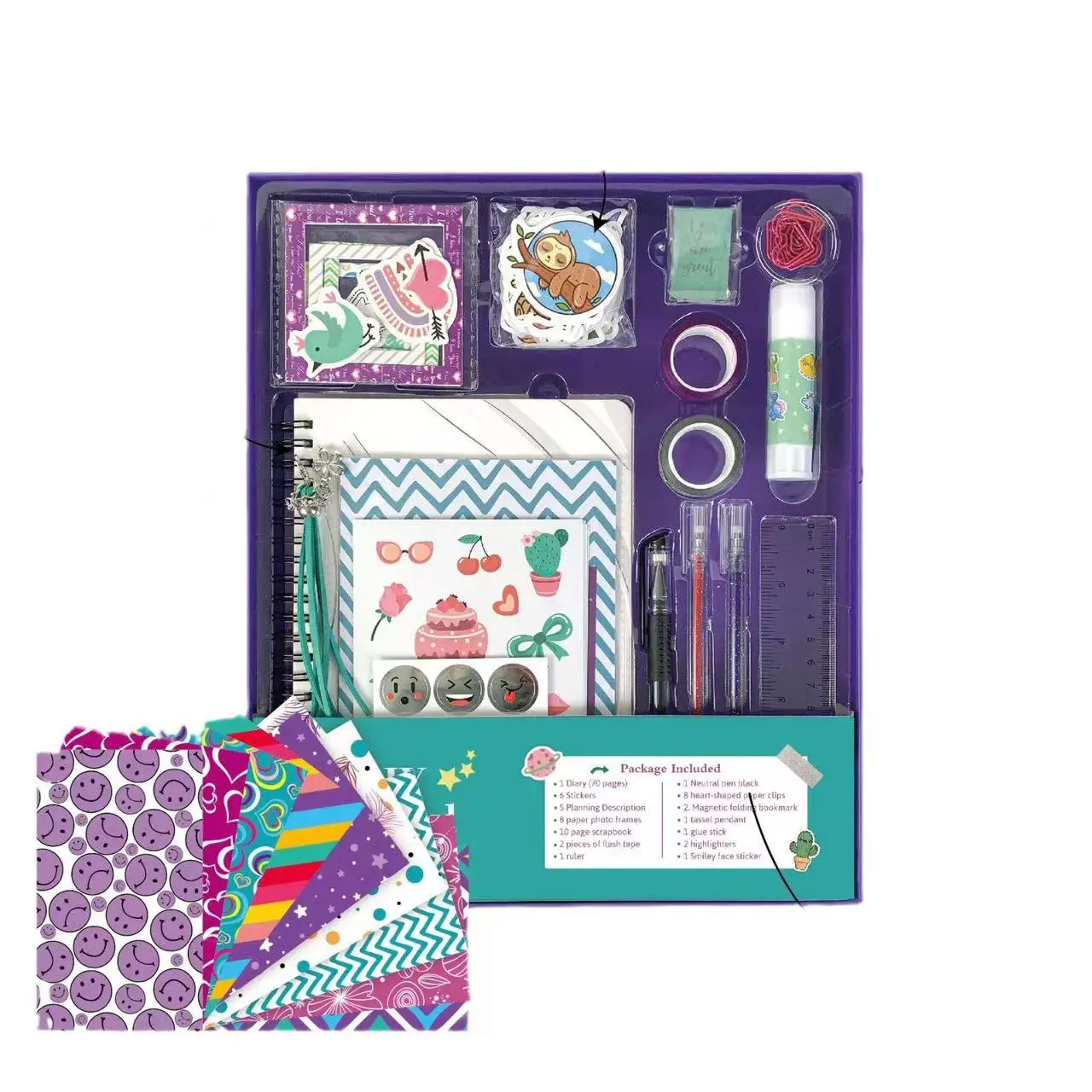 2024 Wholesale Popular Hot Sell cartoon anime kids boys girls school supplies stationery set