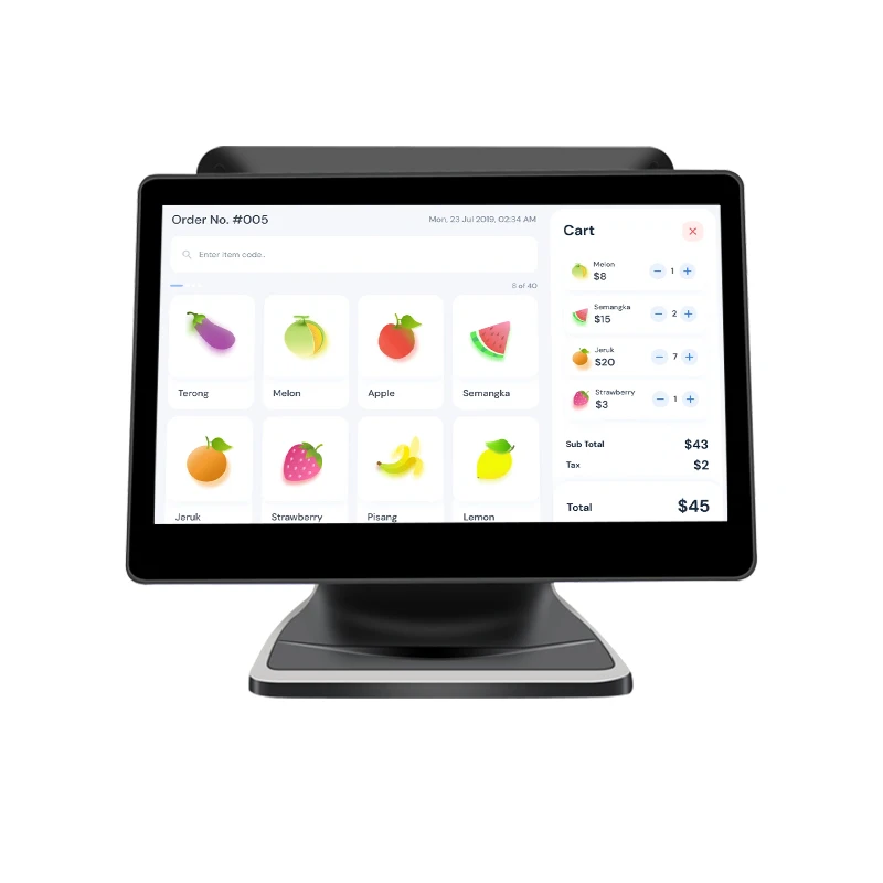 POS Solution 15.6inch High speed Processing POS Machine dual Touch screen Multiple Payment all in one cash register pos system