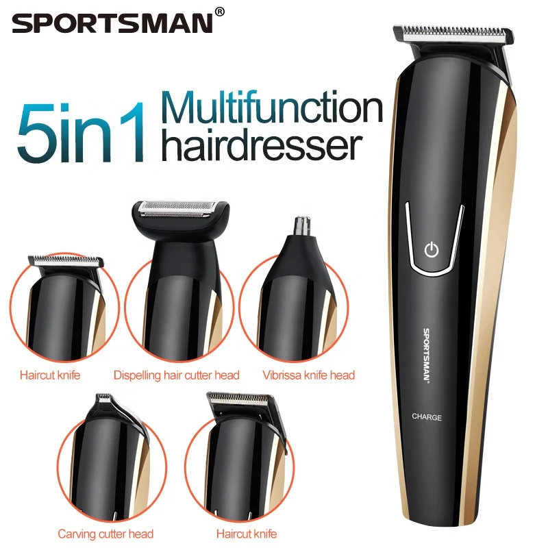 
Hot Selling Base Support Gold Multi-Functional Electric Grooming Kit Hair Clippers Hair Trimmer 