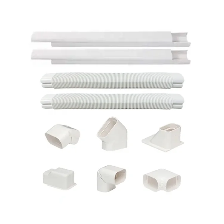 YOUU High Quality Plastic Flexible Air Conditioner PVC cable trunking Slim Duct Pipe Cover universal AC Air Conditioner Spare Pa