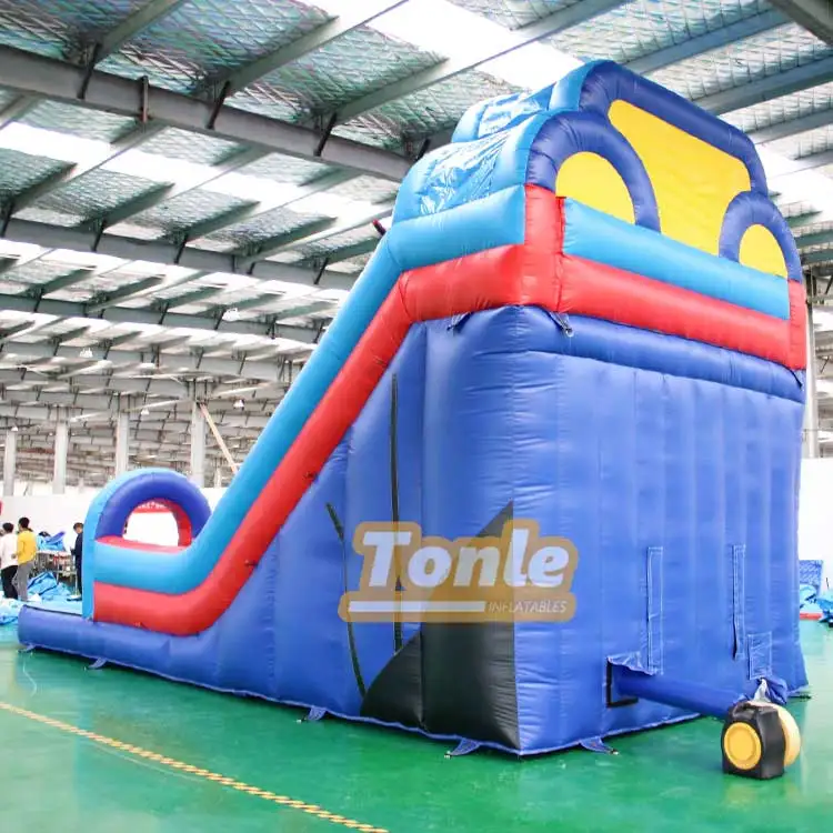 20ft double lane water slide inflatable slide with pool for sale
