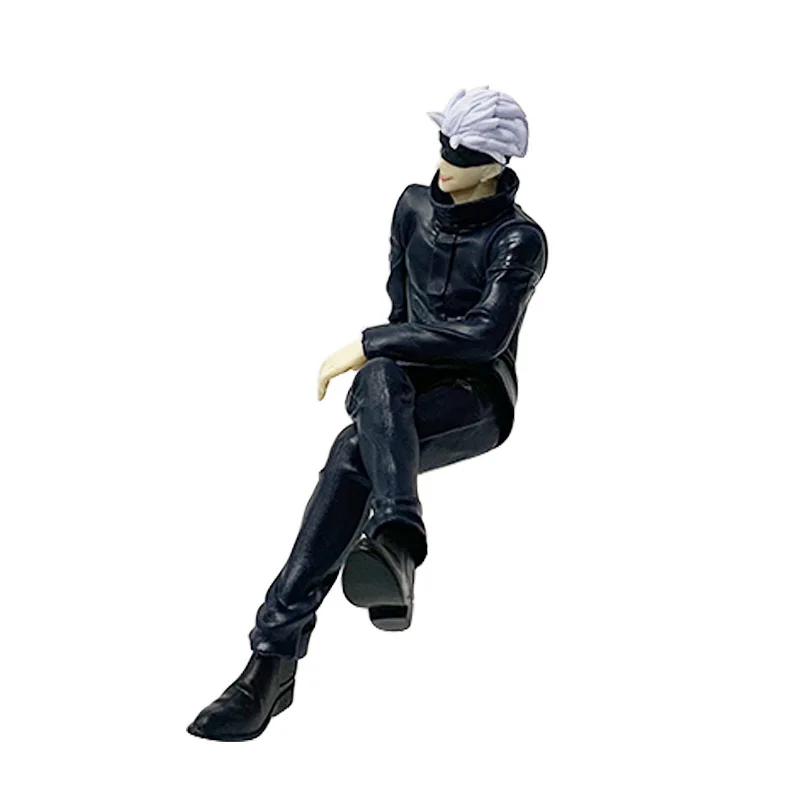 15CM Anime Jujutsu Kaisen Gojo Satoru Sitting Posture Noodles Model Dolls Toy Gift PVC Action Figure