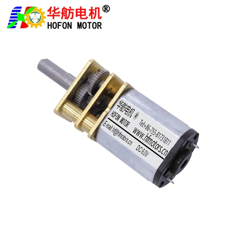 Hofon hot sale 12mm N20 5V 12v mini small permanent magnet dc electric brush servo reductor dc 12 volt gear motor with gearbox