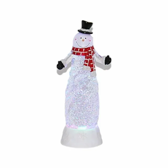 Wholesale Indoor Christmas Battery Acrylic Snowman Lantern with USB & Music Festive Party Decorations