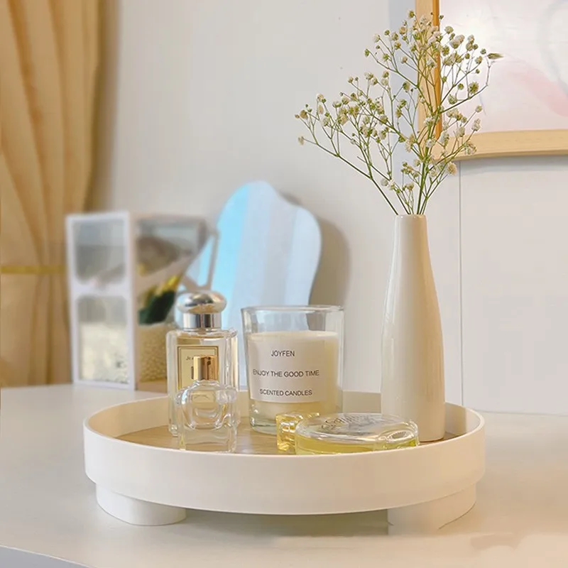 Wholesale White Hotel Home Restaurant Bathroom Washing Products Storage Restaurant Cosmetics Organizer Serving Trays