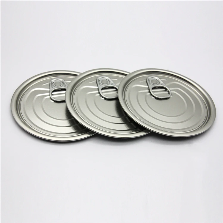 Жестяная Банка для тунца 502 #126,5 мм EOE с крышкой, легкая упаковка консервных продуктов с открытым концом