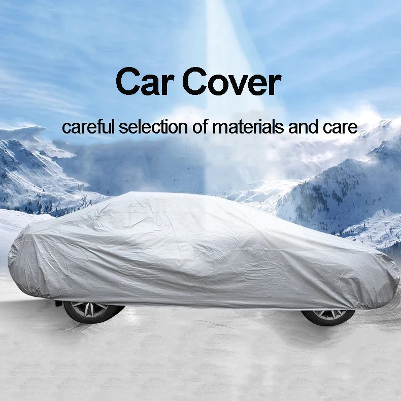 
PEVA Car Cover SUV Sedan Silver Outdoor Anti-UV Sun Rain Snow Protector Sun Shade Waterproof Auto Accessories Car Cover 