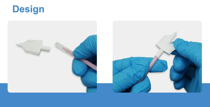 Медицинский одноразовый неинвазивный гинекологический экзамен Цитология ДНК-тест стерильный тест на ГПВ шейный тампон нейлоновый Флокированный набор тампонов