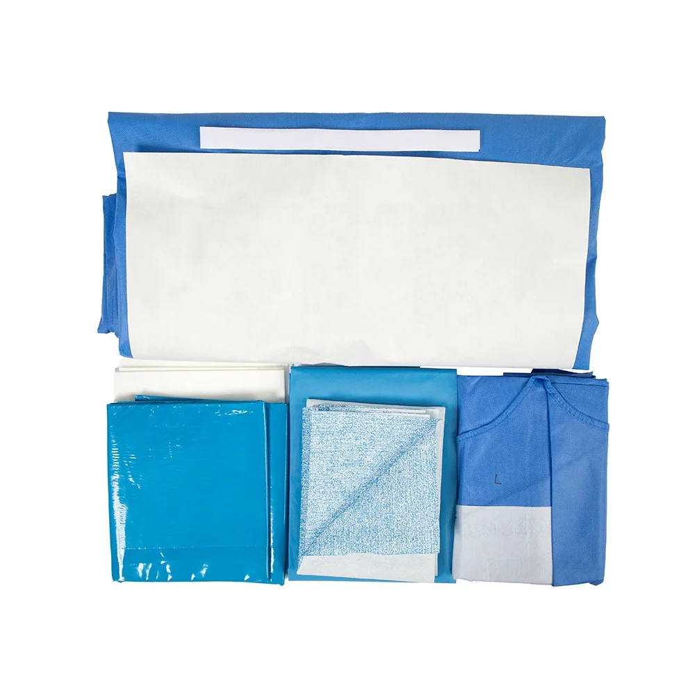 New promotion 2022 Sterile Surgical Kits Factory High Quality Lower Extremity Laparotomy Drape Kit Pack Surgical Gown