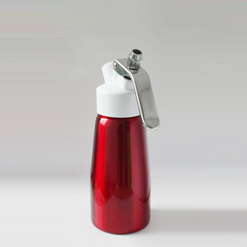 aluminum 500ml polished cream whipper, whipping cream whipper with three nozzles