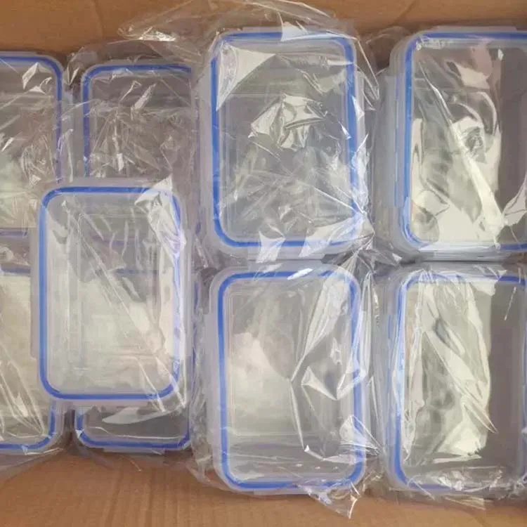 550ml 1000ml 1500ml Low Moq Custom Logo BPA free Rectangle Plastic Airtight Food Storage Box