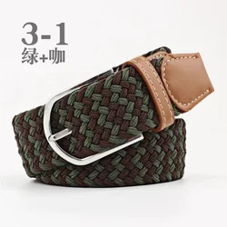 High Quality Pin Buckle Canvas Mix Colors Men and Women Elastic Belt In Stock