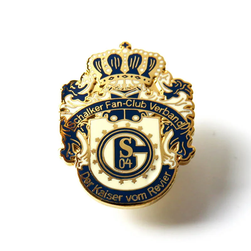Factory prices safety logo brooch crown en am el pins wholesale badge pin