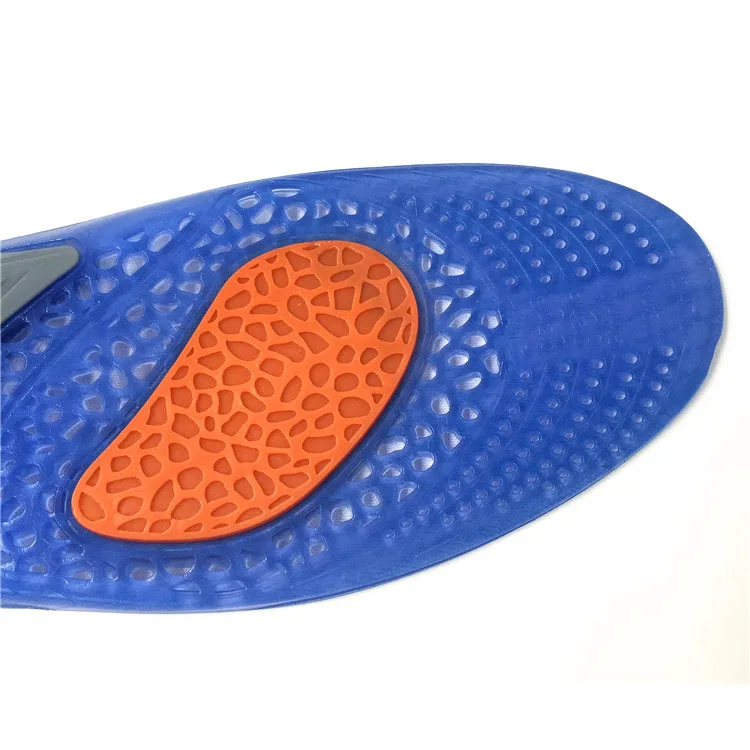Suitable for running shoes soft TPE material anti-fatigue orthopedic flat heel gel sports insoles