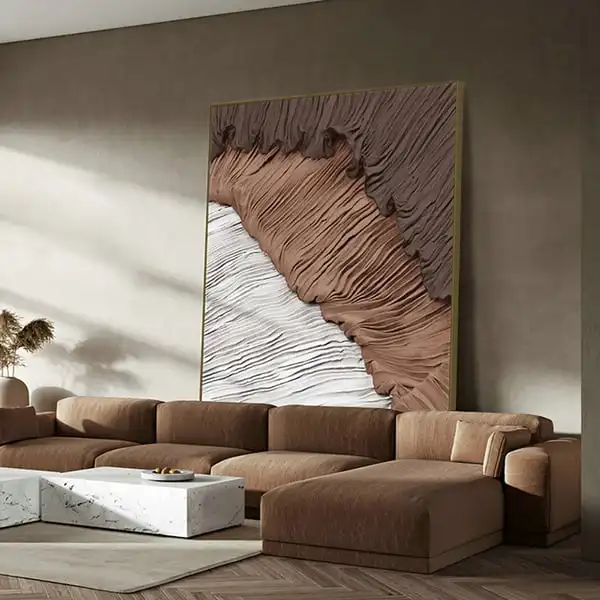 New Design Handmade Canvas Pure White Artwork Abstract 3D Thickness Wall Art Paintings For Hotel Decor