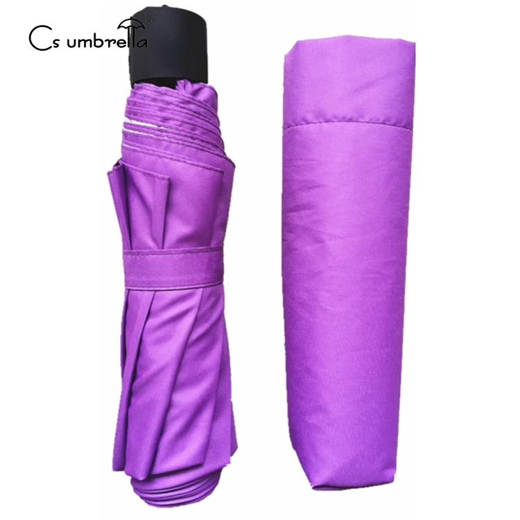 YS-3011 Factory Supply Rain And Sun Folded Parasol Custom Logo Advertising Manual Open Travel 3 Folding Umbrella