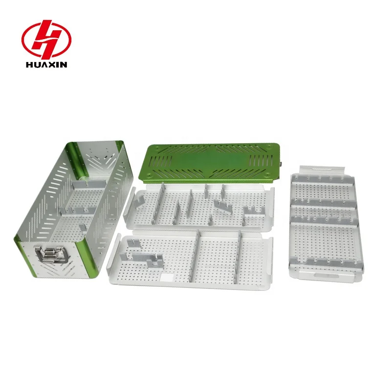 High quality fast shipping stainless steel surgical instrument sterilization containers trays box