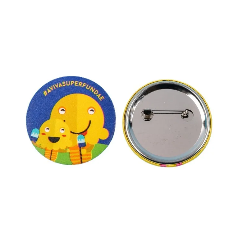 Factory Custom Tin Material Round Pin Button Badge Parts Components Making Materials