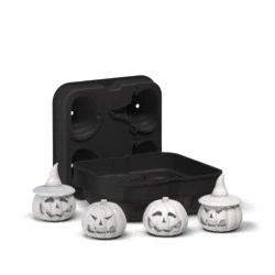 3D Halloween Horror Skull Pumpkin Silicone Mold Ice Cube Tray With Lid