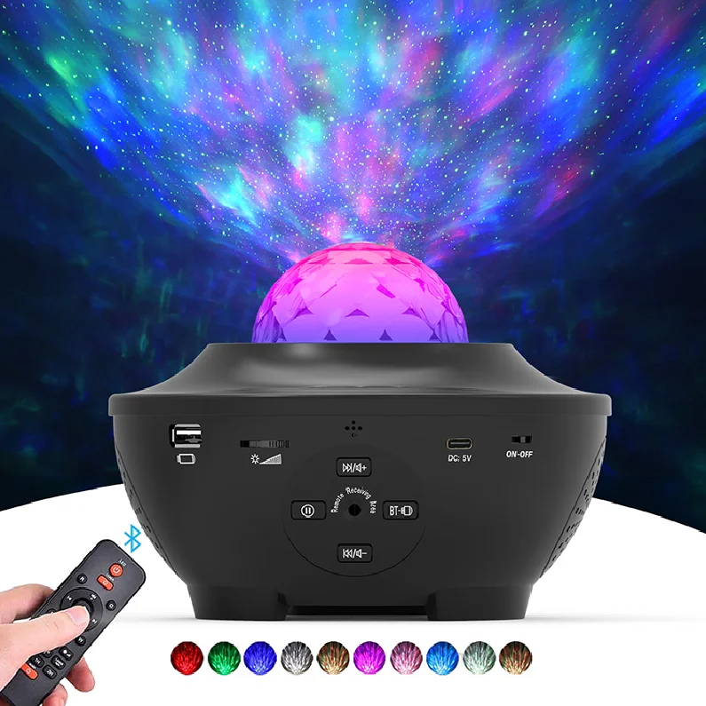 Заводская распродажа Новый Умный вращающийся детский 3D-проектор со звездным океаном