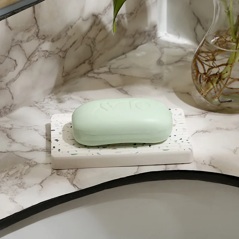 3D UV Printed Diatomite Soap Dish Natural Soap Tray for Bathroom