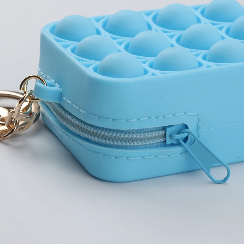 Manufacturers Children Kawaii Cute Kids Keychain Shoulder Cross Body Bag Cartoon Square Pouch Silicone Coin Purse For Girls