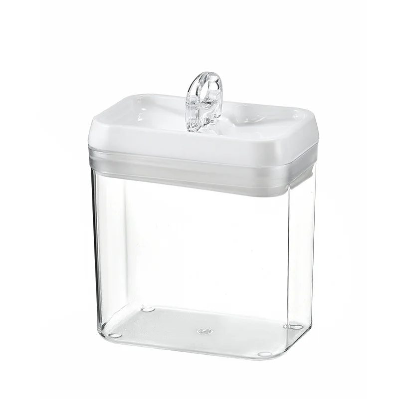 Easy Open  BPA Free Reusable Cereal Snack Transparent Plastic dry food jars box set seal Airtight Container