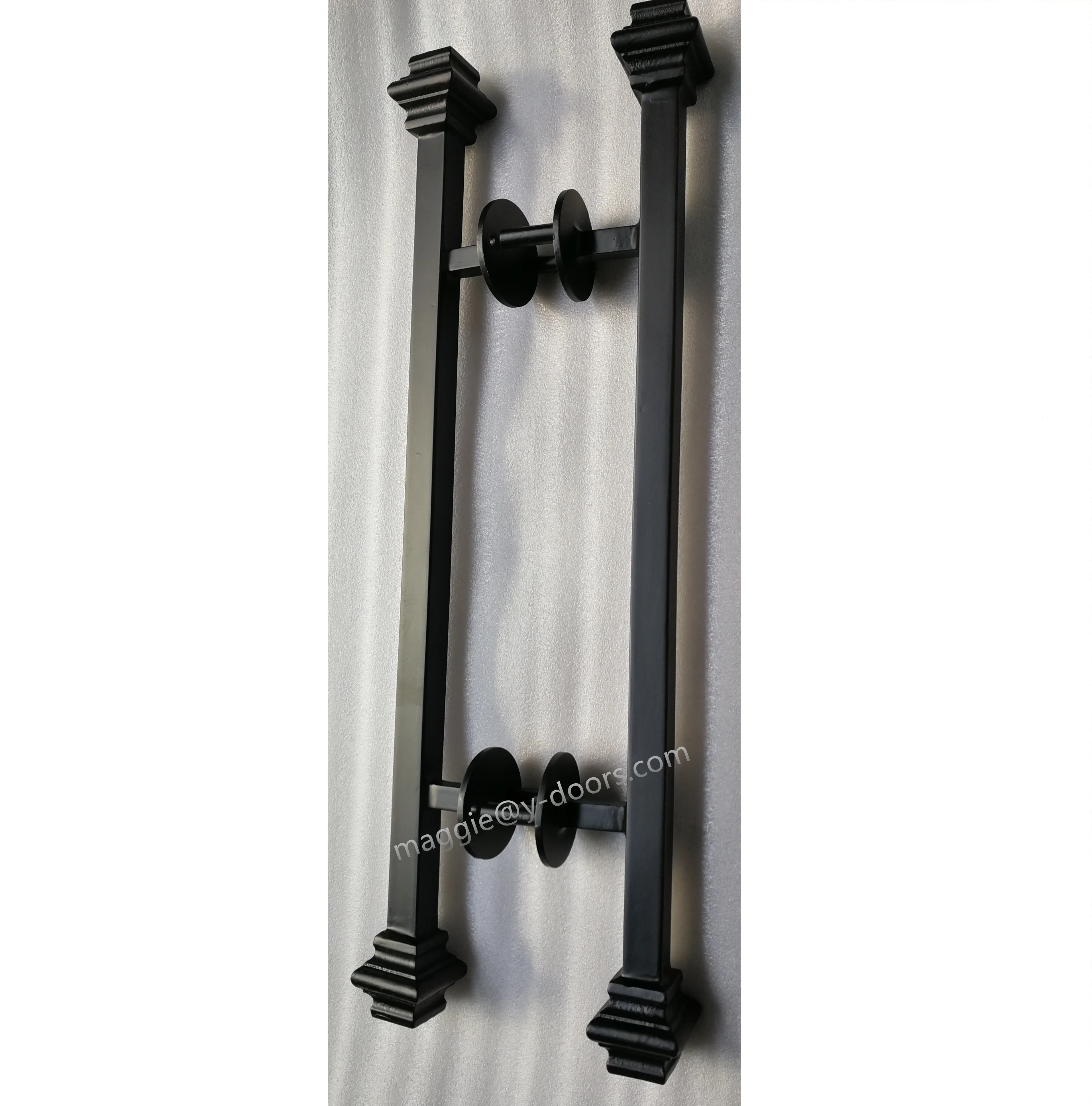 Customized wrought iron door handle US steel solid handle