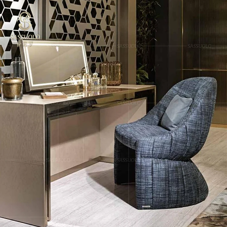 
Sassuolo Modern fashion italian luxury dressing chair bedroom furniture fabric designer chair bedroom furniture sets 