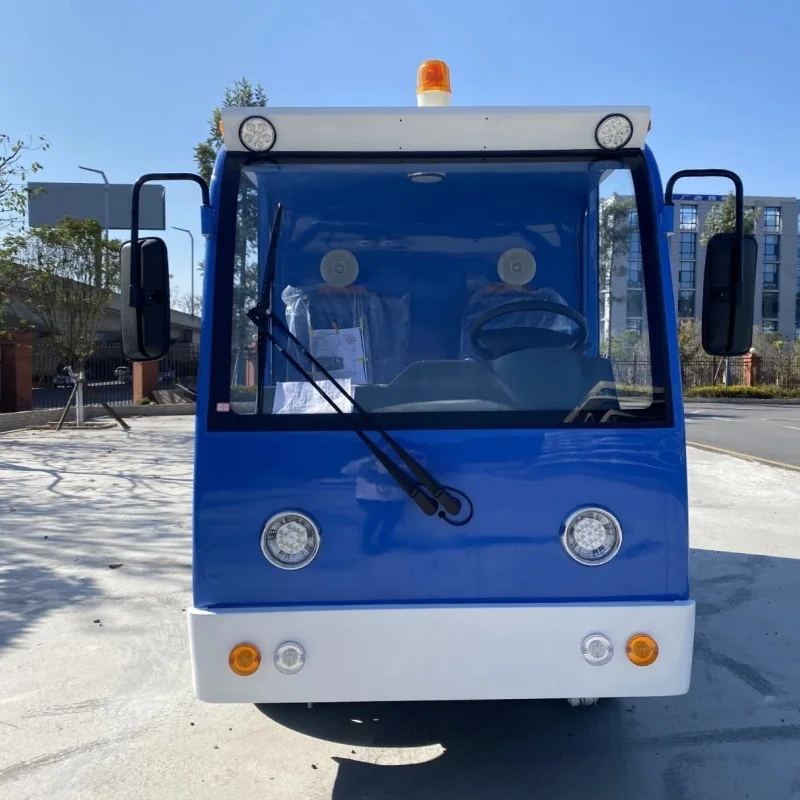High Quality China Trash Bin Cleaning Truck 72V 2 Seater Garbage Cleaning Truck with CE