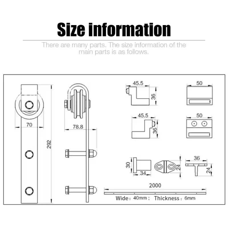 For America Sliding Door Barn Track Hardware Wood Barn Door Rail Hardware Sliding Door Track System Kit