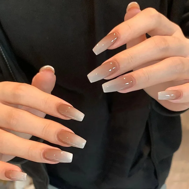 Manufacturers direct shipment nails artificial cute nails jelly fake nails wholesale 24 pieces boxed