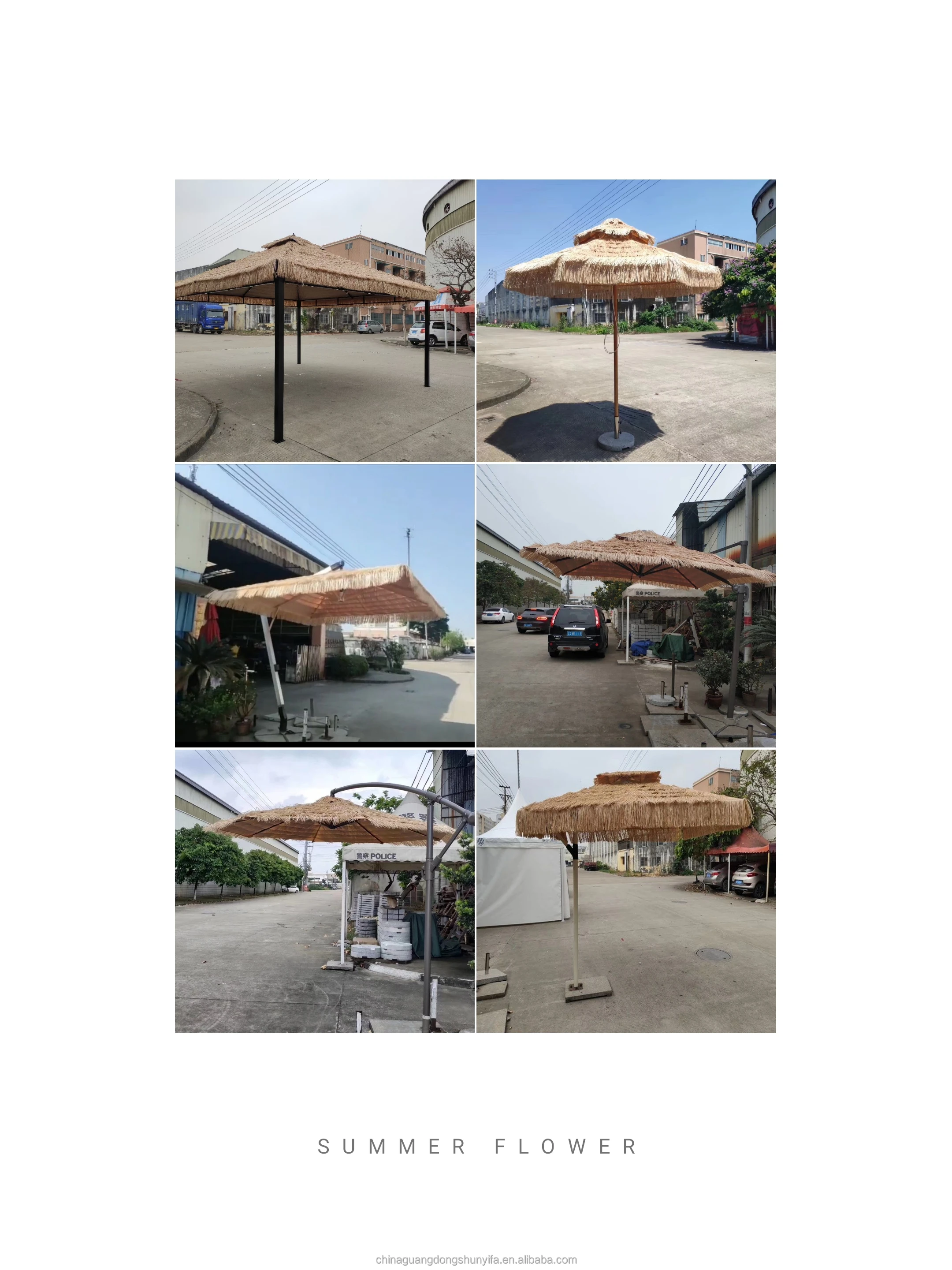 thatch beach umbrella straw grass furniture parasol grass beach seagrass synthetic tiki thatch roof patio bar umbrella 2023