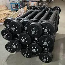 Оптовая продажа легкая круглая цельная ось сельскохозяйственная 10 болтов ступица колеса квадратная с электрическим тормозом для лошадиных поплавков