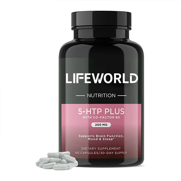 Lifeworld OEM Sleep Acid Healthcare Supplement Melatonin Chamomile Sleeping Aid GABA Vegan 5-HTP Capsule Pill for Adults