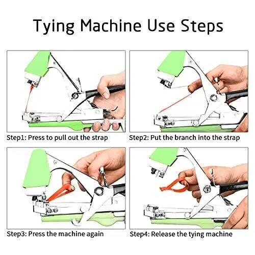 Tape Tying Tool Staple Gun Machine for Labor Saving Garden Plant Vine Tie