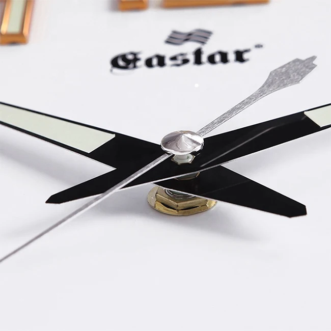 
33CM plastic frame luminous plastic wooden dial hands nightlight is suitable for home decoration wall clock 