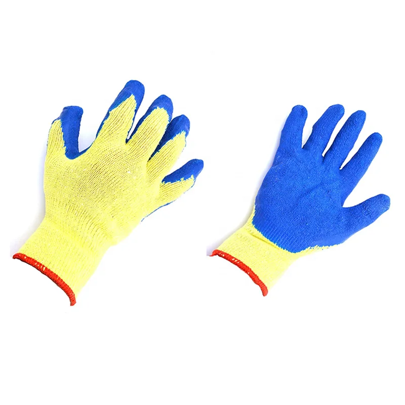 Cheap Factory Supply 10 Gauge Cotton Lined Industrial Rubber Latex Coated Working Gloves Manufacturer