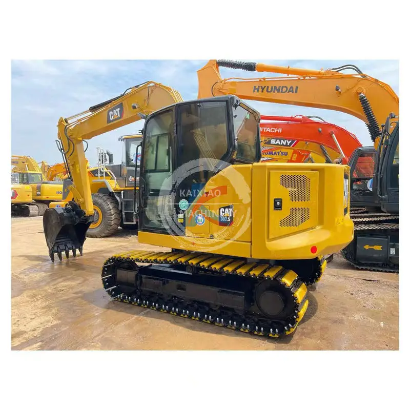 CAT 307.5 used excavator second hand excavator 7.5 ton in stock crawler digger hydraulic machine cheap  Low price