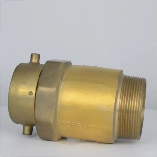 Factory High quality  polished chrome fire hydrant hose thread cast brass Spring check snoot