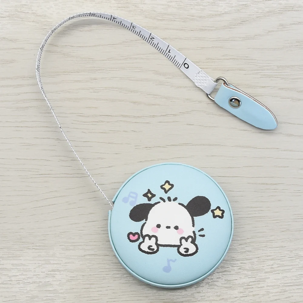 Wholesale mini tape leather retractable circular multi coloured portable measuring tape measure for body measuring
