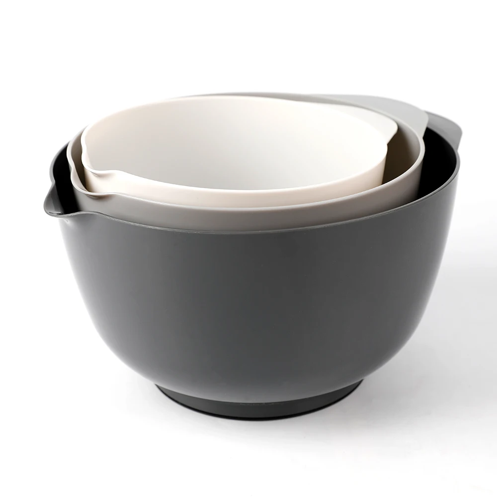 3 шт. цветные нетоксичные большие пластиковые миски для смешивания салата