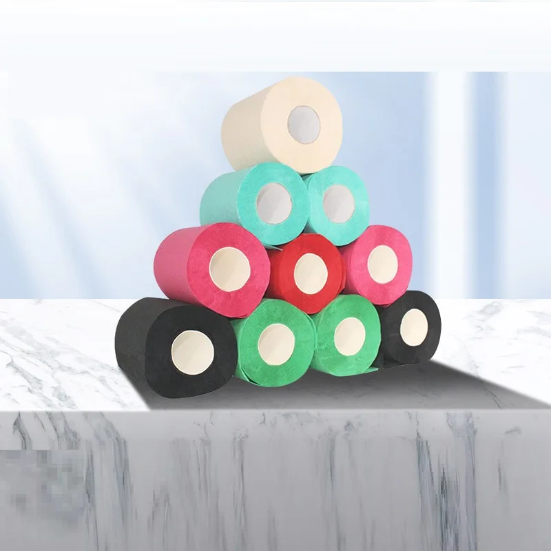 Luxury Colorful Custom Printed Toilet Paper High Quality Red 2 Ply Toilet Tissue Roll