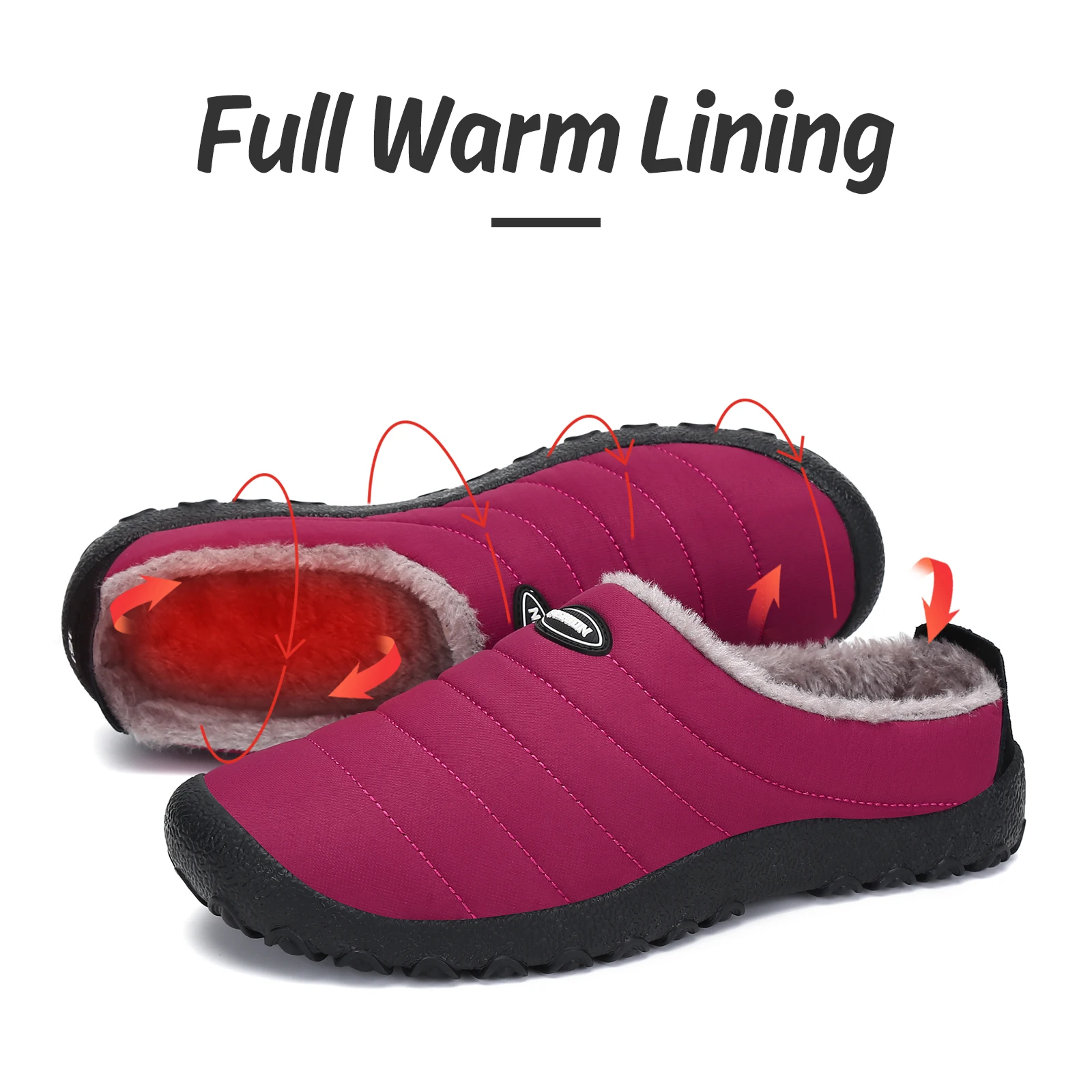 Factory Price Wholesale Colorful RO Soft Anti Slip Plush Snow Boots For Mens Womens Adult