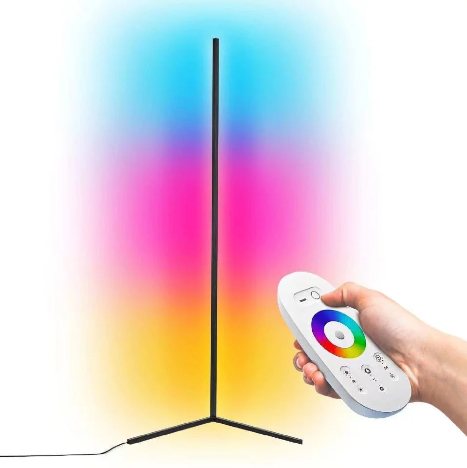 Dropshipping Modern Minimalist vibrant Colorful LED standing light for home rgb corner floor lamp