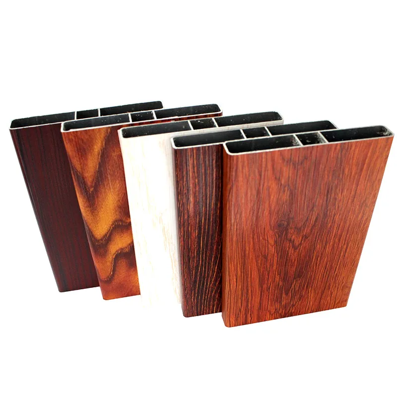 Aluminum Pipes Wood Grain Aluminum Square Tube 6063 T5 Aluminum square tube profile