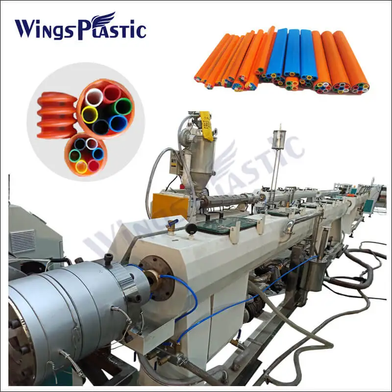 Plastic corrugated optic duct pipe extrusion machine line